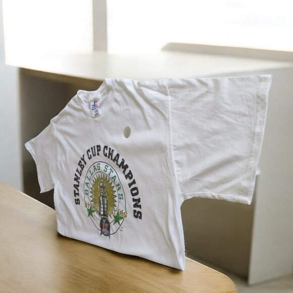 Dallas Stars - 1999 Stanley Cup Champions, White T-Shirt (2XL) NWOT - Picture 3 of 7